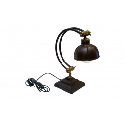 Mosiężno - skórzana lampa Andrew - LAM-0026