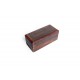 Mosiężno - skórzana luneta składana TEL-0124B w pudełku drewnianym 18x4x4 cm