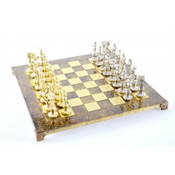 Ekskluzywne, duże szachy metalowe - Renesans S9BRO 36x36cm