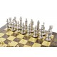 Ekskluzywne, duże szachy metalowe - Renesans S9BRO 36x36cm