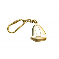 Brelok mosiężny mini łódź KEY-0141B