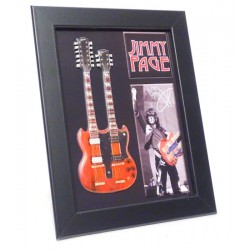 Mini gitara Jimi Page w ramce - double neck FMG-011