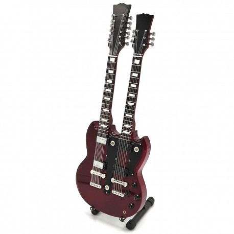 Mini gitara Led Zeppelin - Jimmy Page - Double Neck skala 1:4 MGT-2059