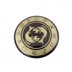Ryby - znak zodiaku - magnes. Śr. 6cm metal emaliowany