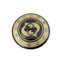 Ryby - znak zodiaku - magnes. Śr. 6cm metal emaliowany
