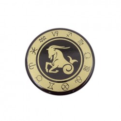 Koziorożec - znak zodiaku - magnes. Śr. 6cm metal emaliowany - KOZ