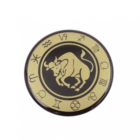 Byk - znak zodiaku - magnes. Śr. 6cm metal emaliowany