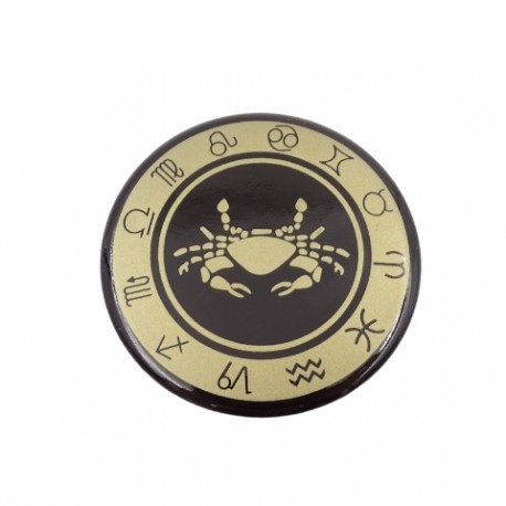 Rak - znak zodiaku - magnes. Śr. 6cm metal emaliowany