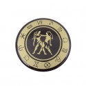 Bliźnięta - znak zodiaku - magnes. Śr. 6cm metal emaliowany - BLI