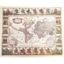 Historyczna Mapa Świata - Nova Totius Terrarum reprint - N. I. Piscator, 1652 r. M1652