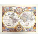 Mapa Świata Retro - John Speed, 1651 r. M1651
