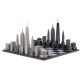 Designerskie Szachy Skyline New York ze stali nierdzewnej – NY