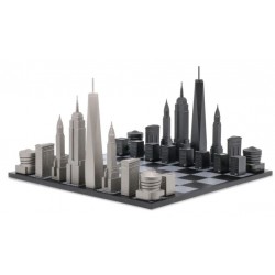 Designerskie Szachy Skyline New York ze stali nierdzewnej – NY