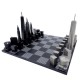 Designerskie Szachy Skyline New York ze stali nierdzewnej – NY